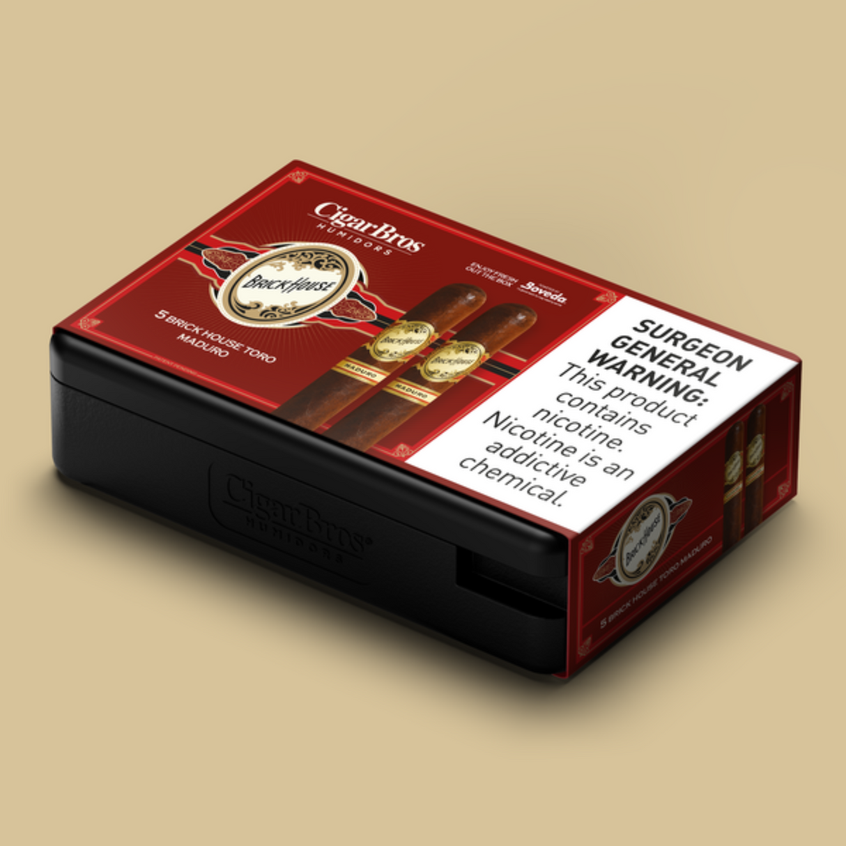 Brickhouse Toro Maduro 6x52 - 5 Pack (Brazilian Arapiraca Medium-Full-Bodied) by CigarBros-8