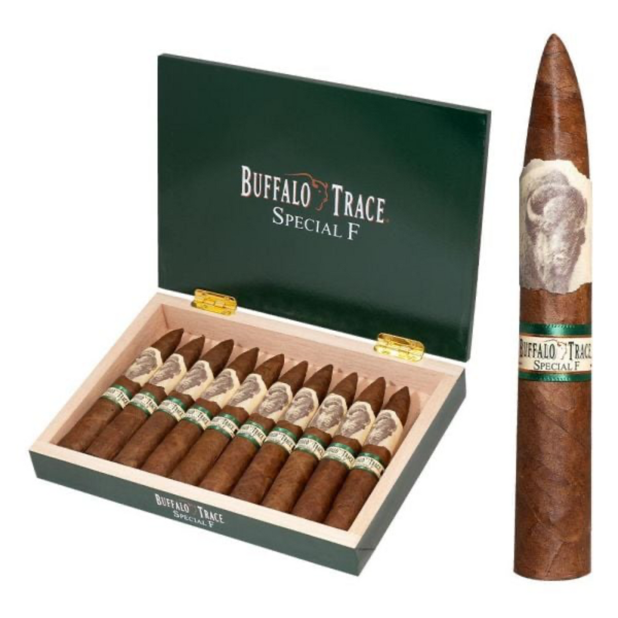 Buffalo Trace Special 'F' Box of 10 Special Figurado Cigars