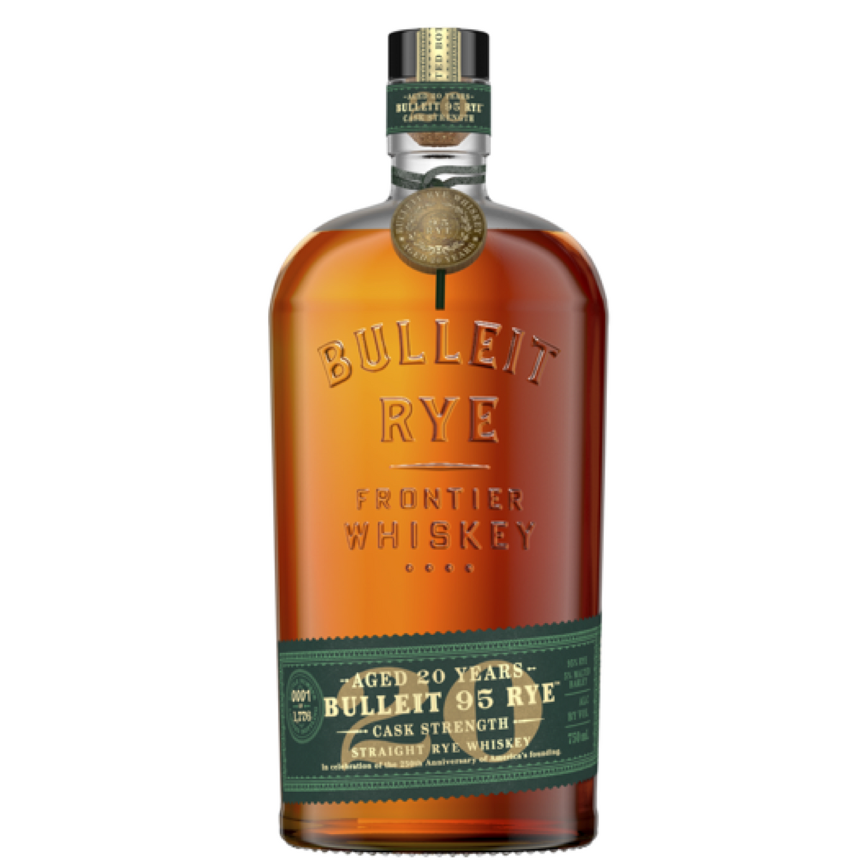 Bulleit Rye 20 Year Cask Strength 750ml bottle