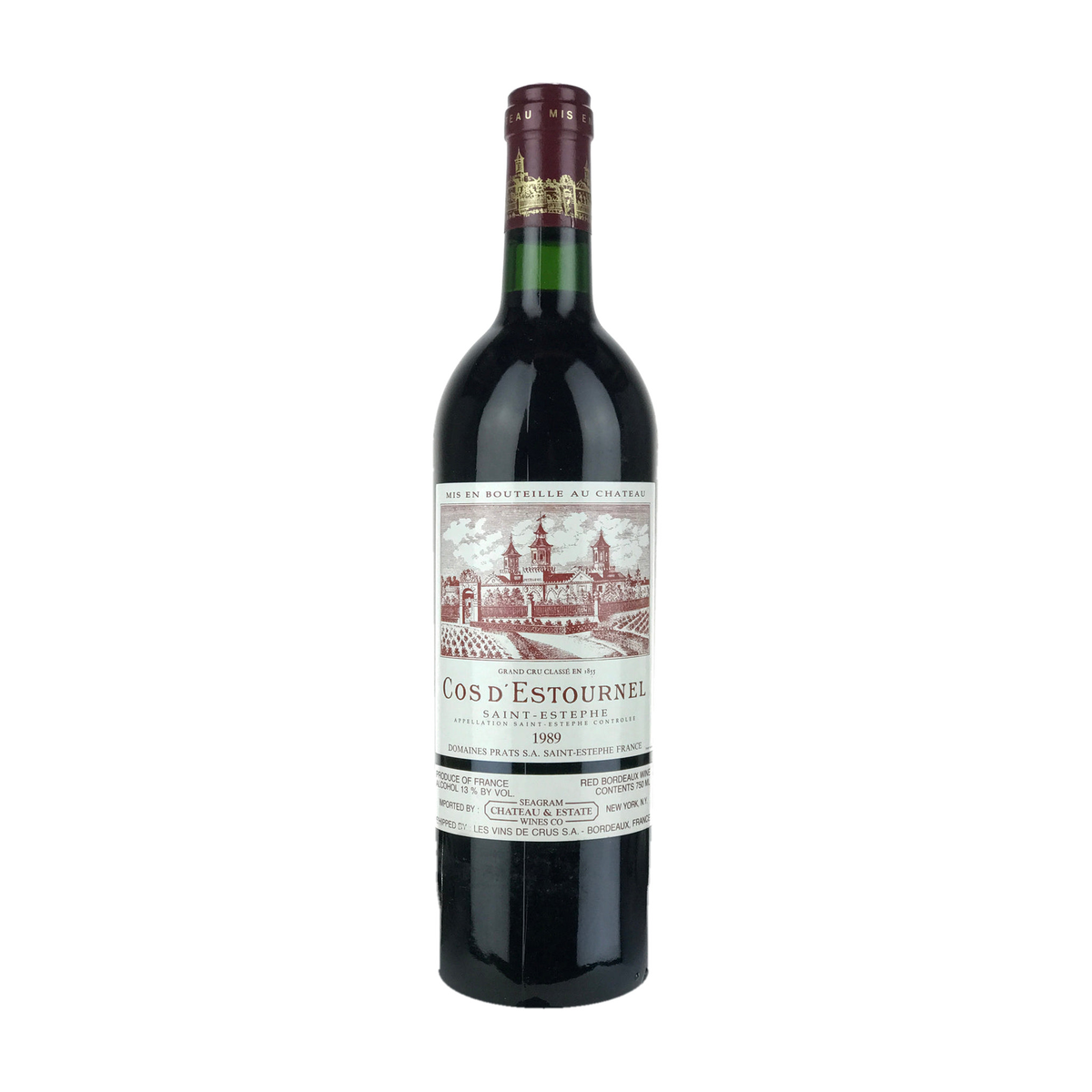Chateau Cos D'Estournel Saint Estephe 1989 Wood Box