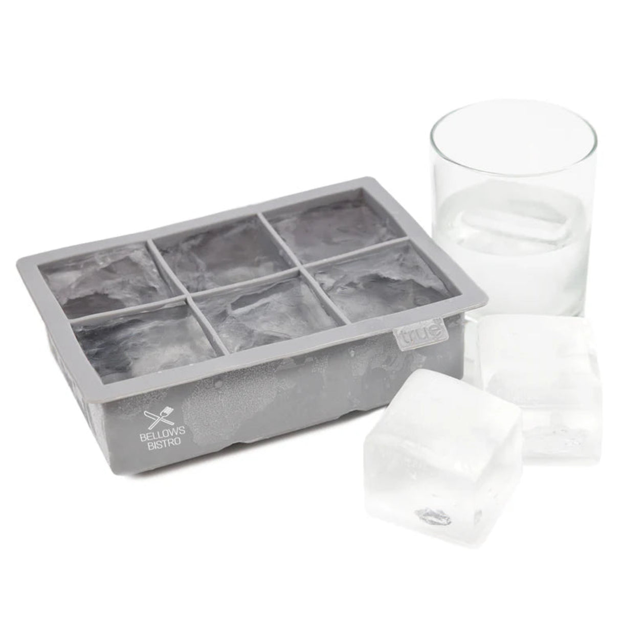 Colossal 2" Silicone Ice Cube Tray in Gray-2