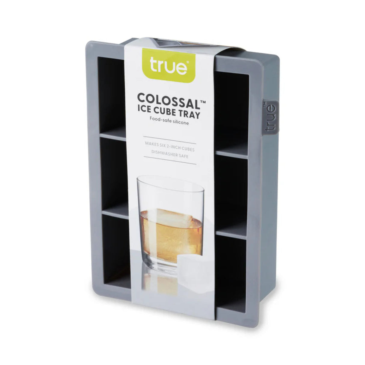 Colossal 2" Silicone Ice Cube Tray in Gray-6