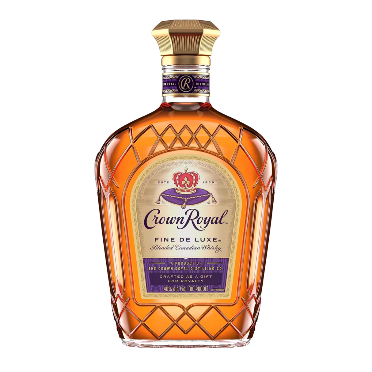 Crown Royal Fine De Luxe Blended Canadian Whiskey with Flask-2