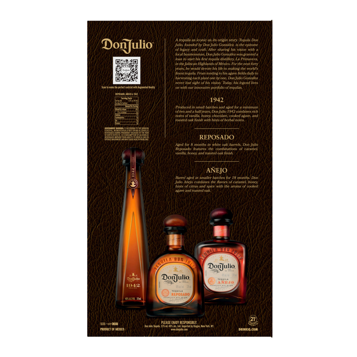 Don Julio Specialty Pack – 3 × 375 ml (1942, Reposado & Añejo)
