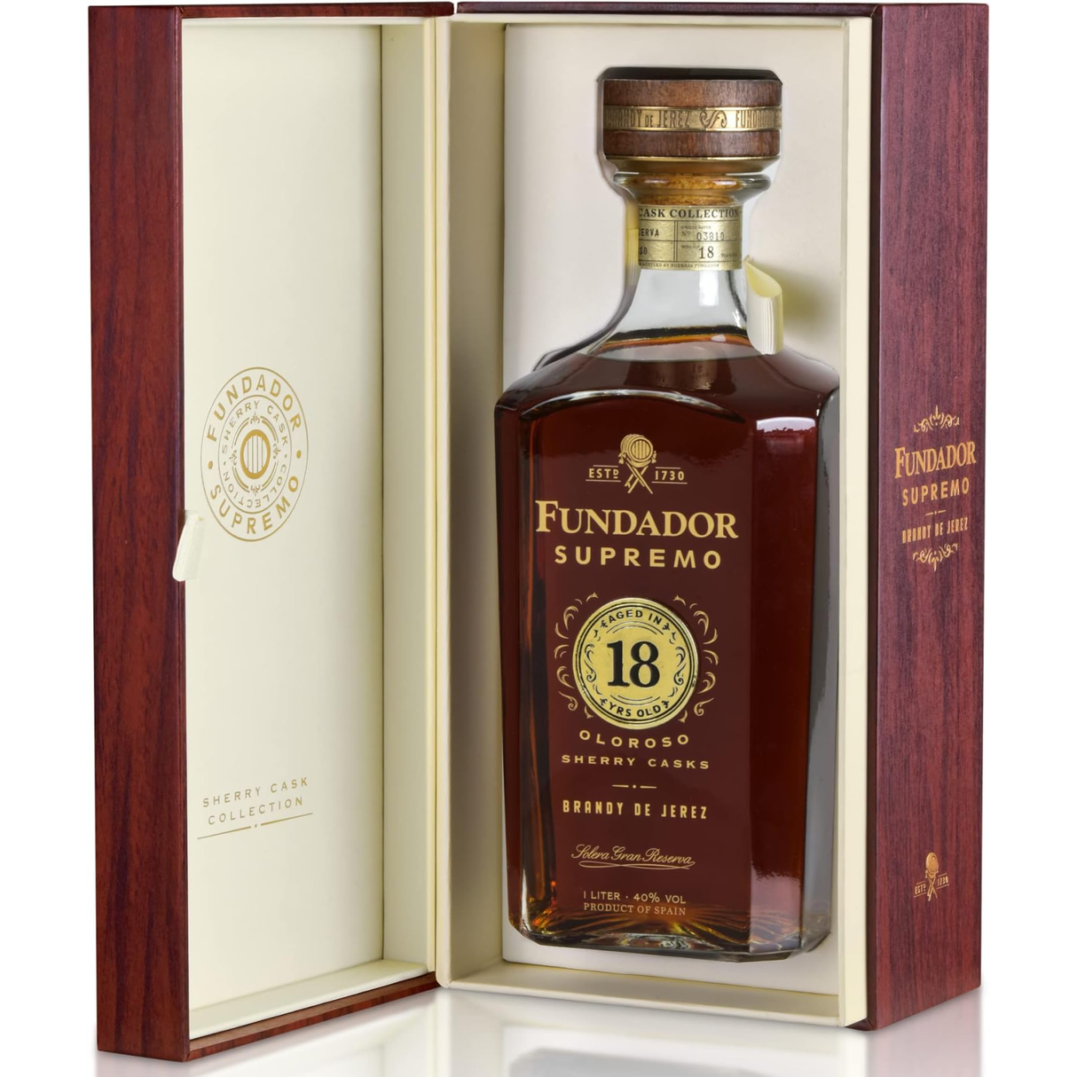 Fundador Brandy De Jerez Supremo Oloroso Sherry Casks Solera Gran Reserva 18 Year-1