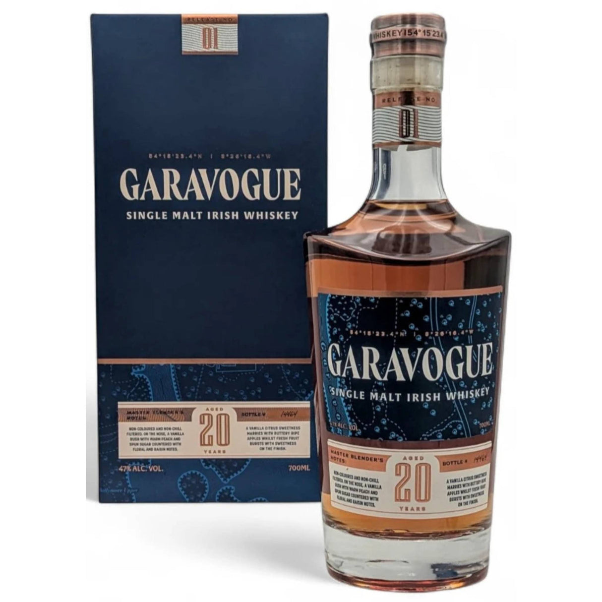 Garavogue 20 Year Old Single Malt Irish Whiskey
