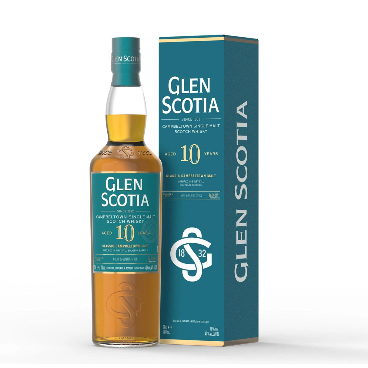 Glen Scotia Campbeltown Single Malt Scotch Whiskey – 10 Year Old Classic Malt | First-Fill Bourbon Cask Matured