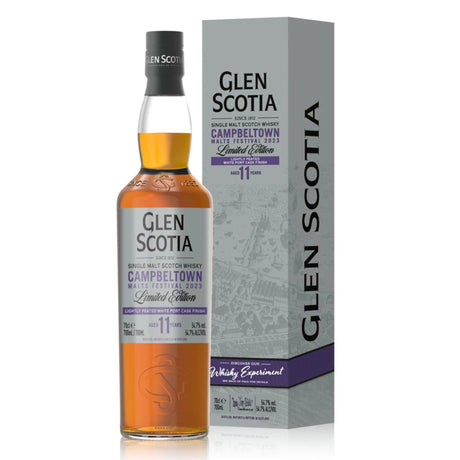 Glen Scotia Single Malt Scotch Whiskey – 11 Year Old Campbeltown Malts Festival 2023 Limited Edition | Lightly Peated | White Port Cask Finish