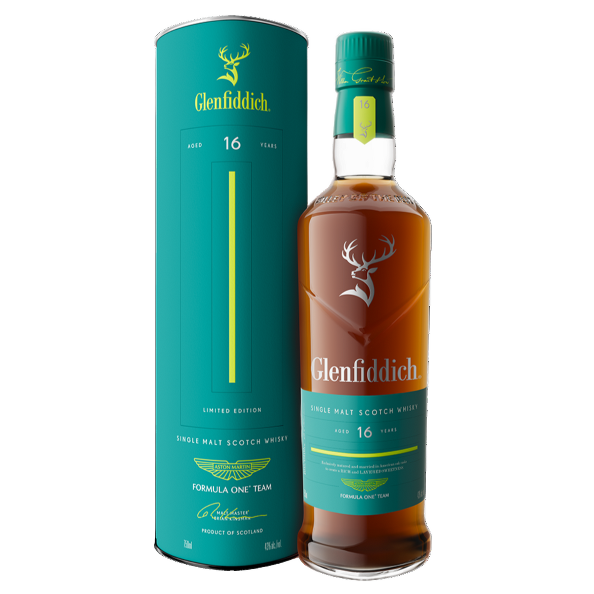 Glenfiddich 16 Year Old Single Malt Scotch Whisky – Aston Martin Formula One™ Limited Edition