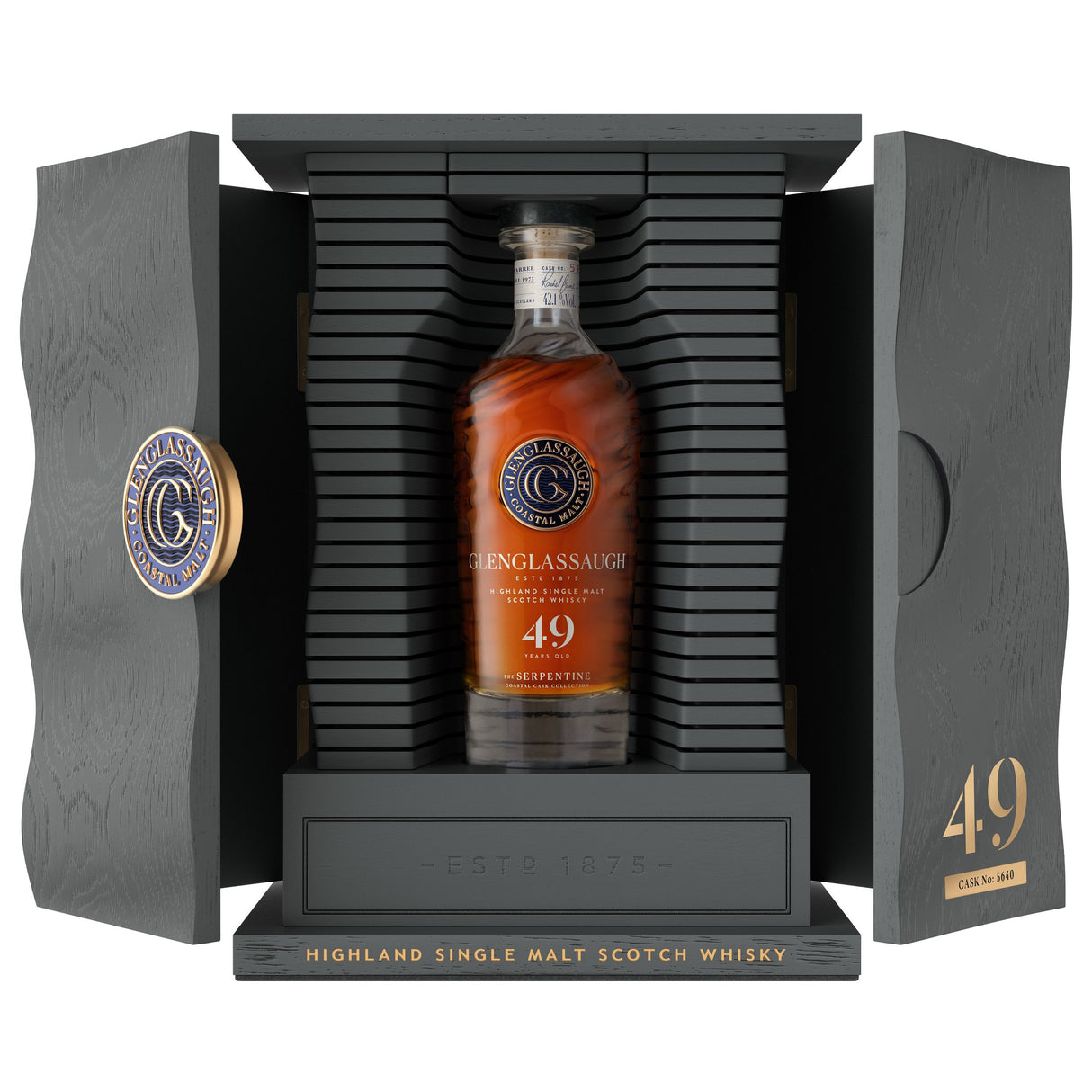 Glenglassaugh Highland Single Malt Scotch Whiskey – 49 Years Old Serpentine Coastal Cask Collection – Cask #5640