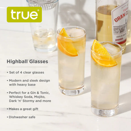 Highball 11 oz Cocktail Glasses, Set of 4-4