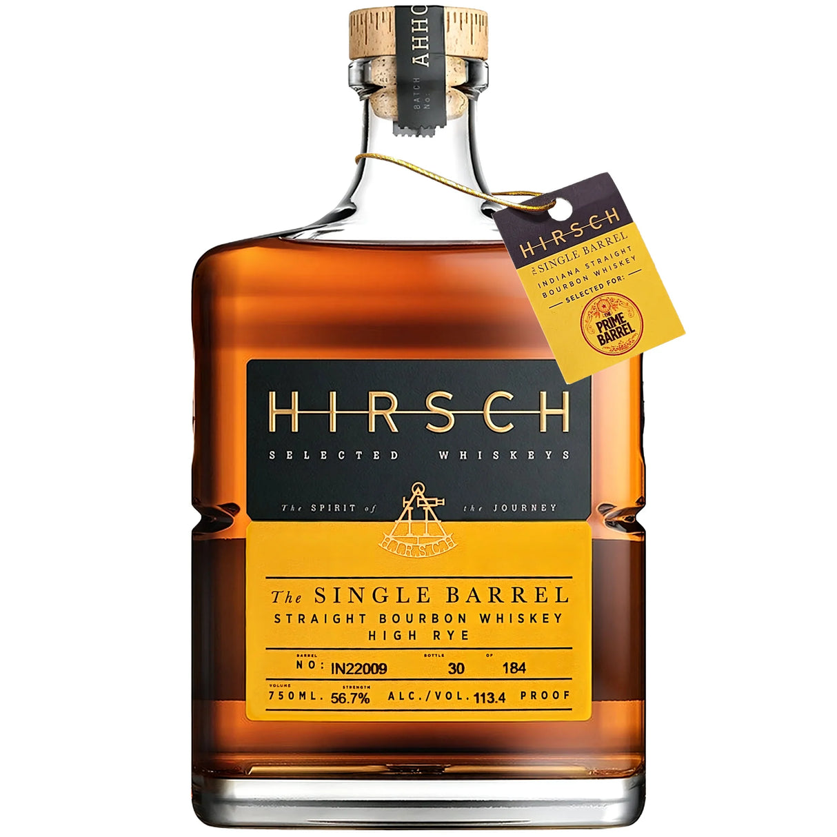 Hirsch Straight Bourbon The Single Barrel High Rye 8 Year Whiskey