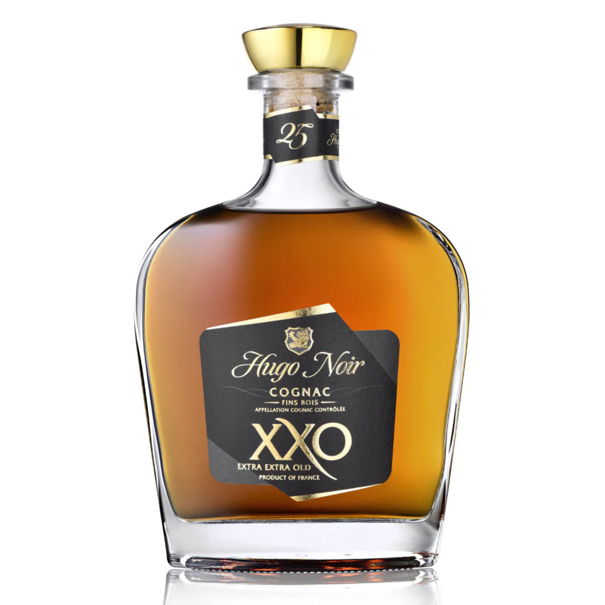 Hugo Noir XXO (Extra Extra Old) Cognac Aged 25 Years - Appellation Fins Bois, Cognac Contrôlée