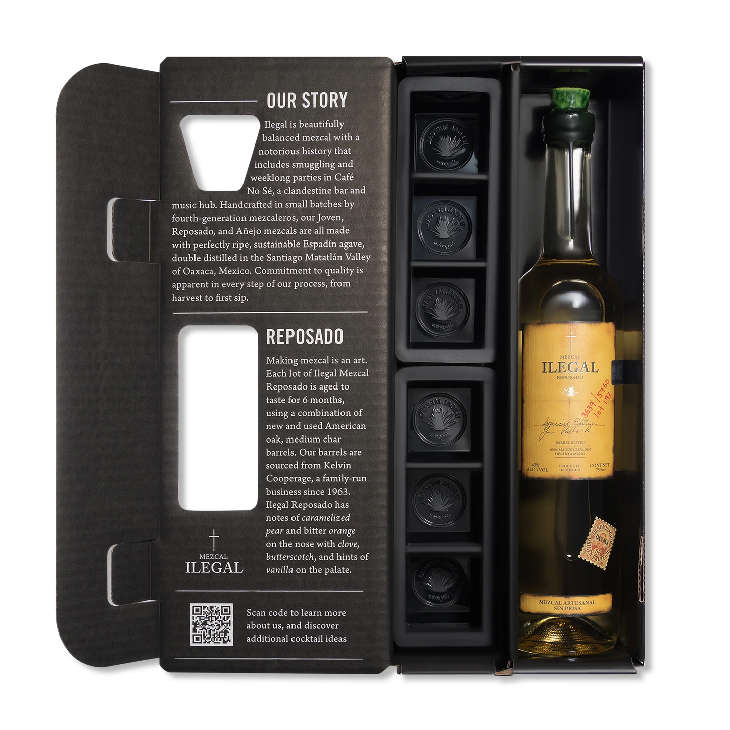 Ilegal Mezcal Reposado W/ 2 Logoed 2" Ice Cube Tray