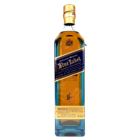 Johnnie Walker Blue Label Blended Scotch Whiskey With Crystal Glasses