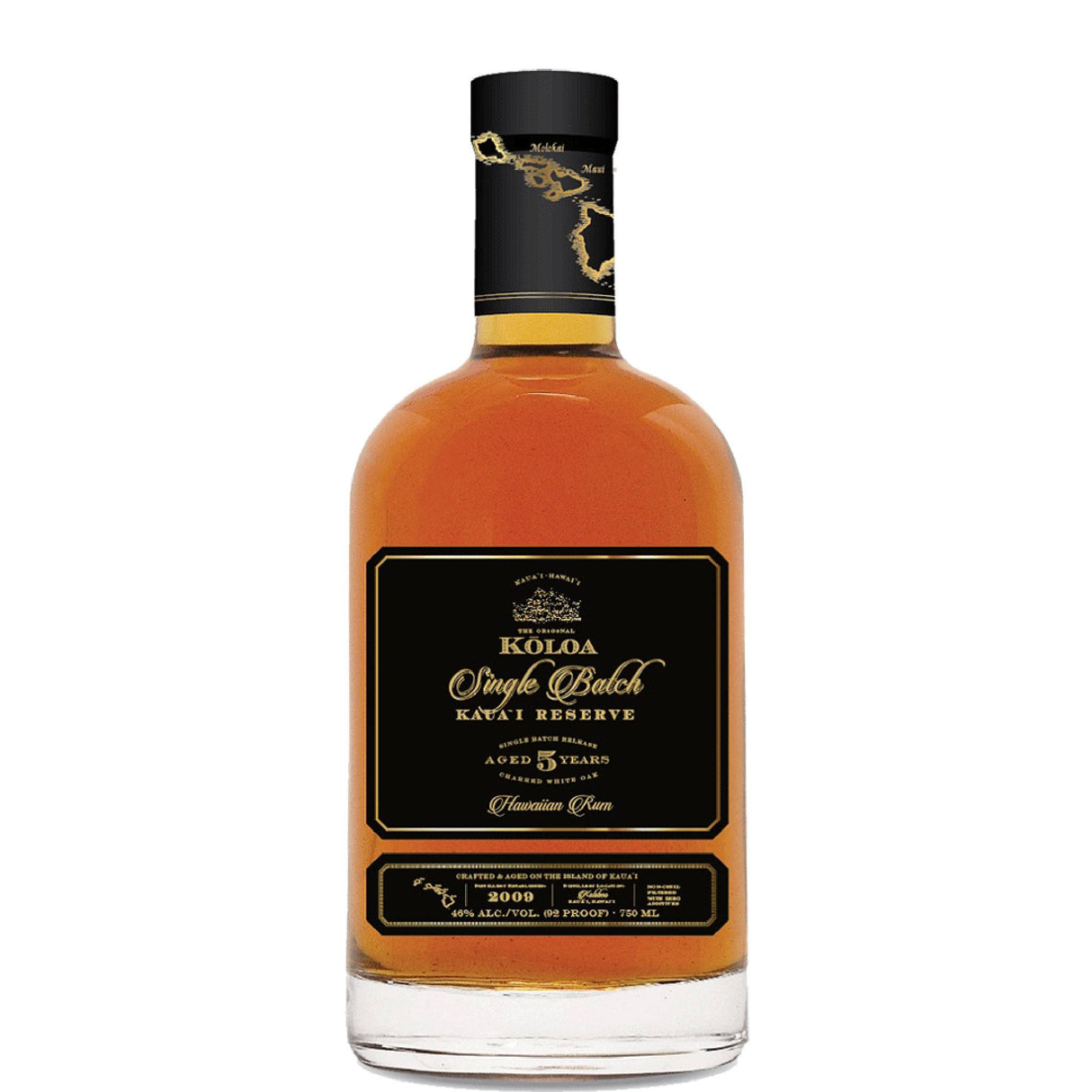 Kōloa Single Batch Kaua‘i Reserve Aged 5 Year Cask Strength Hawaiian Rum