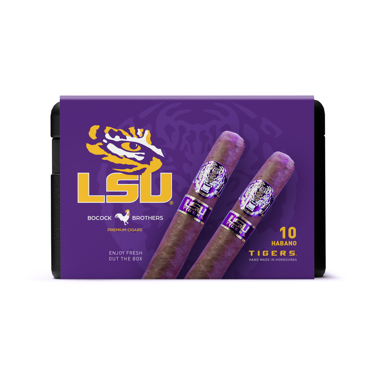 LSU_Tigers_Habano_Toro_6x52_-_10_Pack_Honduras_Sumatra_Medium-Full-Bodied_by_CigarBros