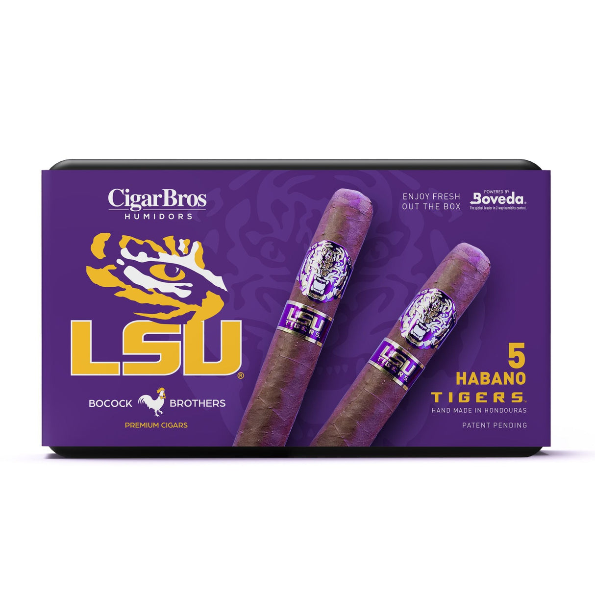 LSU Tigers Habano Toro 6x52 - 5 Pack (Honduras Medium-Full-Bodied) by CigarBros-2