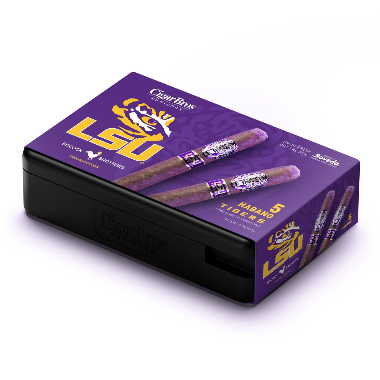 LSU Tigers Habano Toro 6x52 - 5 Pack (Honduras Medium-Full-Bodied) by CigarBros