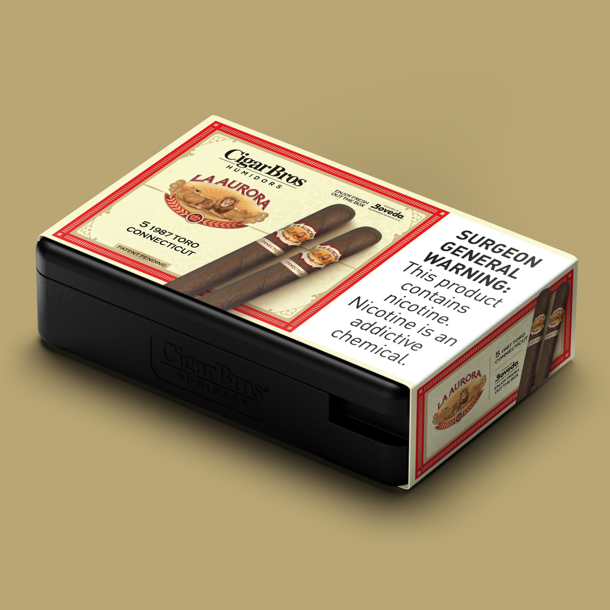 La Aurora 1987 Toro Connecticut 5.75x54 - 5 Pack (Ecuadorian Mild-Bodied) by CigarBros-8