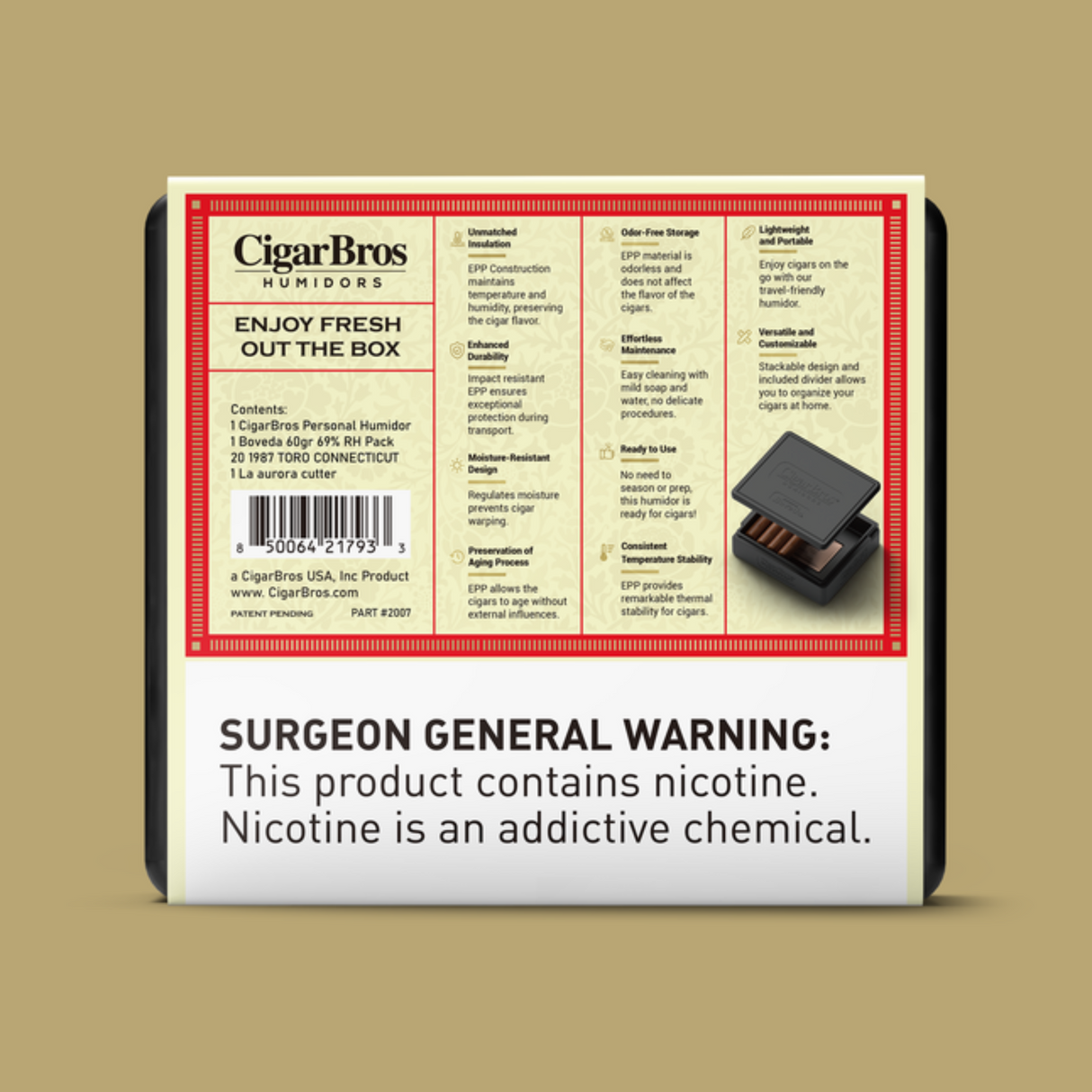 La_Aurora_1987_Toro_Connecticut_5.75x54_20_Pack_Ecuadorian_Mild-Bodied_by_CigarBros-2