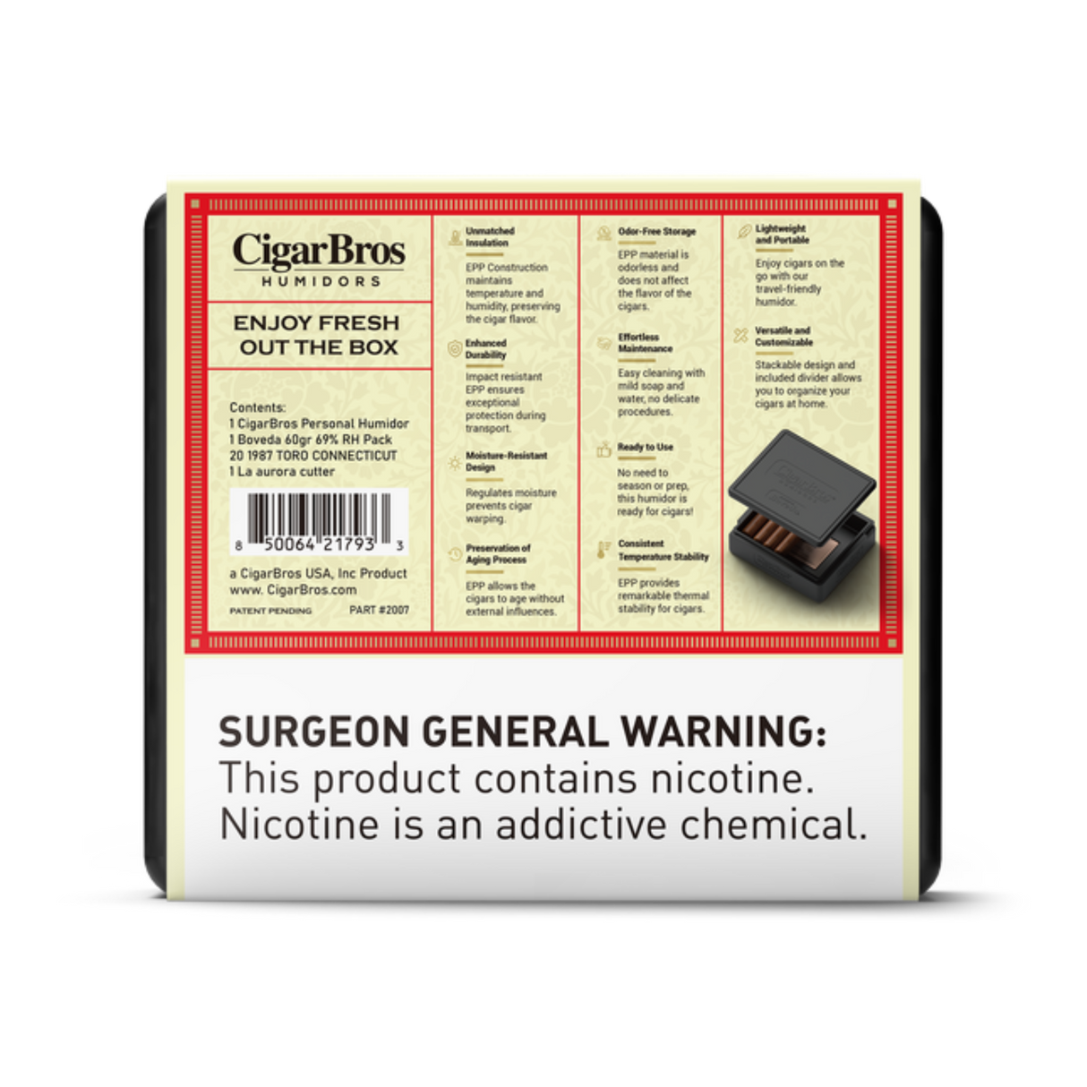 La_Aurora_1987_Toro_Connecticut_5.75x54_20_Pack_Ecuadorian_Mild-Bodied_by_CigarBros-3