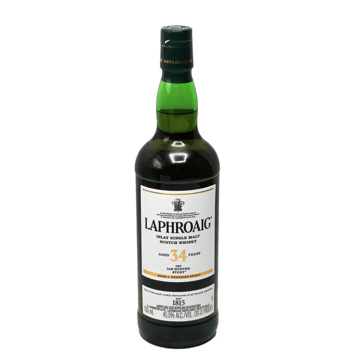 Laphroaig Islay Single Malt Scotch 34 Year Whisky - The Ian Hunter Story Book #5