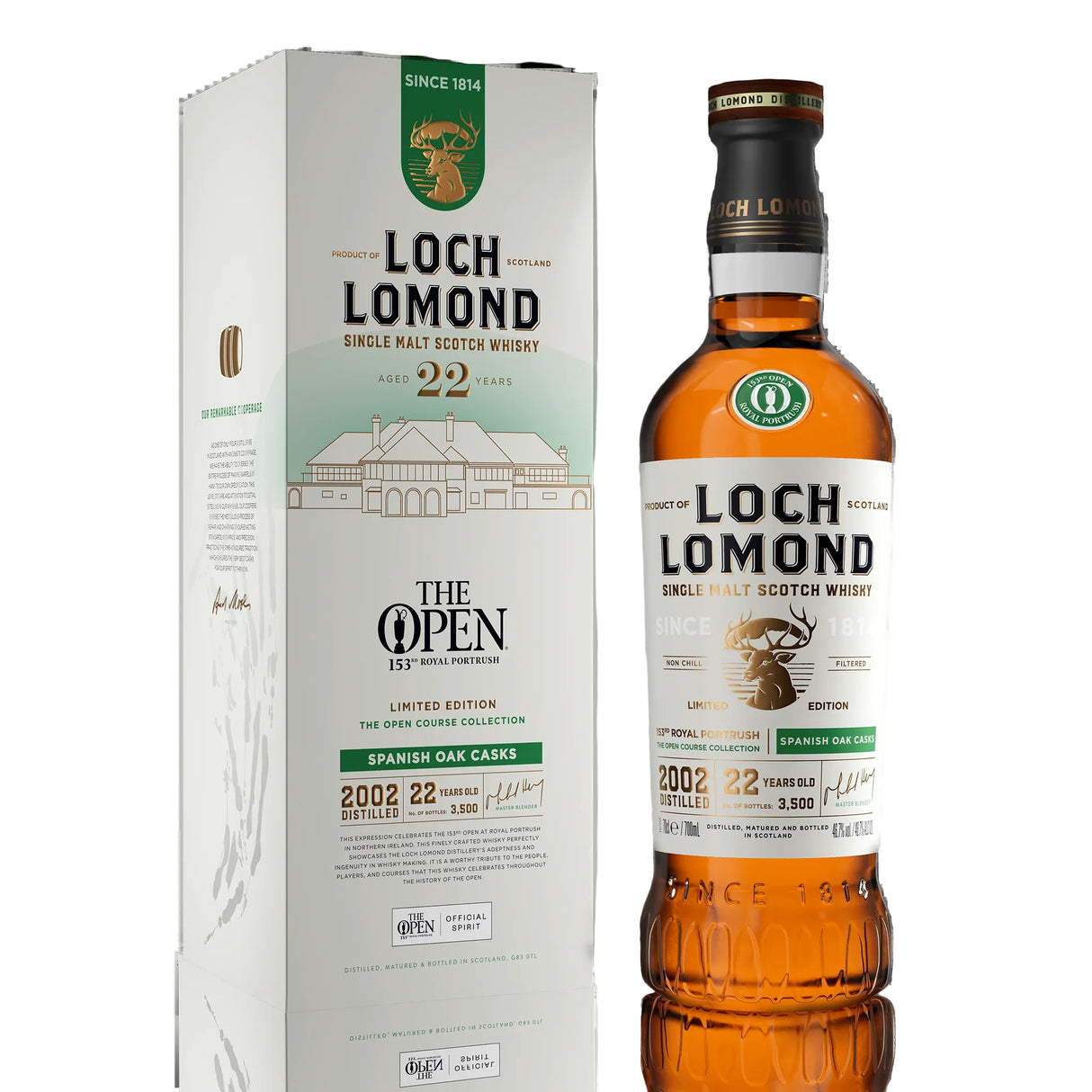 Loch Lomond Aged 22 Years Single Malt Scotch Whiskey – The Open Special (153rd Royal Portrush Limited Edition)