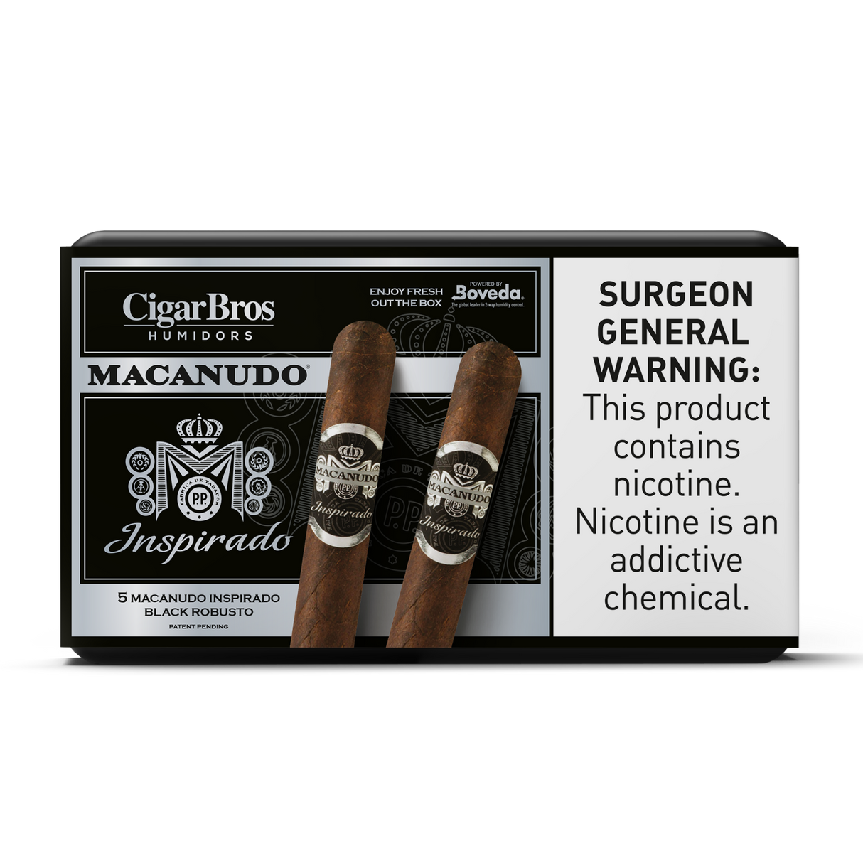 Macanudo Inspirado Black 6x50 - 5 Pack (Toro Connecticut Broadleaf Medium-Full-Bodied) by CigarBros-1