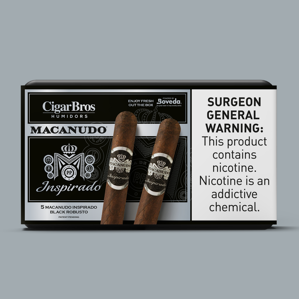 Macanudo Inspirado Black 6x50 - 5 Pack (Toro Connecticut Broadleaf Medium-Full-Bodied) by CigarBros