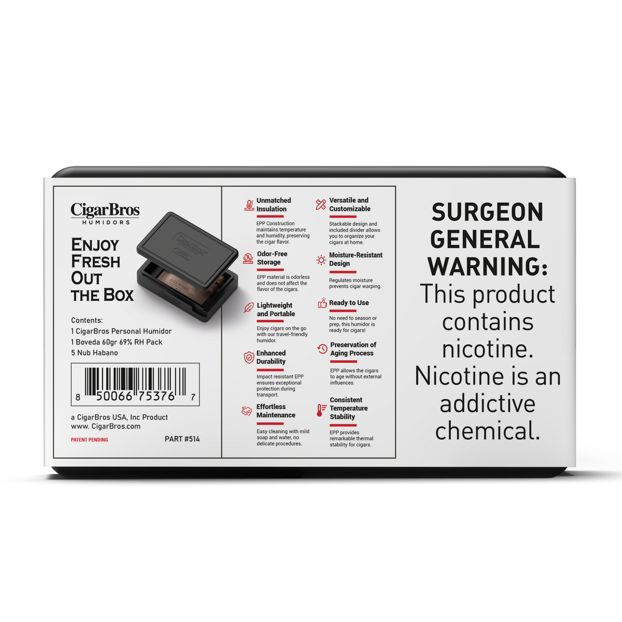 Nub Habano 4x60 5 Pack (Gordo Nicaraguan Medium-Bodied) by CigarBros-3