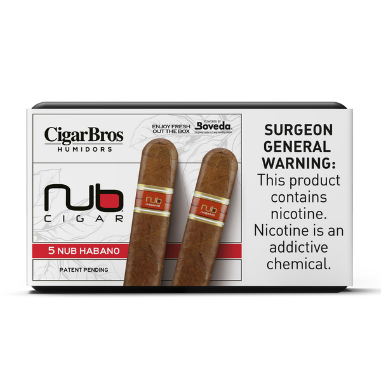 Nub Habano 4x60 5 Pack (Gordo Nicaraguan Medium-Bodied) by CigarBros