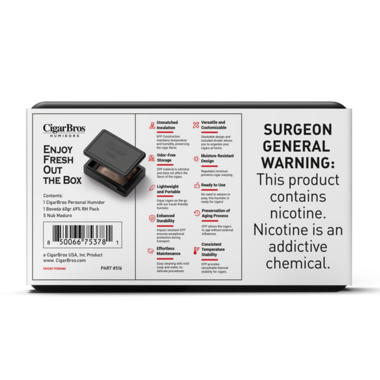 Nub Maduro 4x60 5 Pack (Gordo Brazilian Medium-Full-Bodied) by CigarBros-2