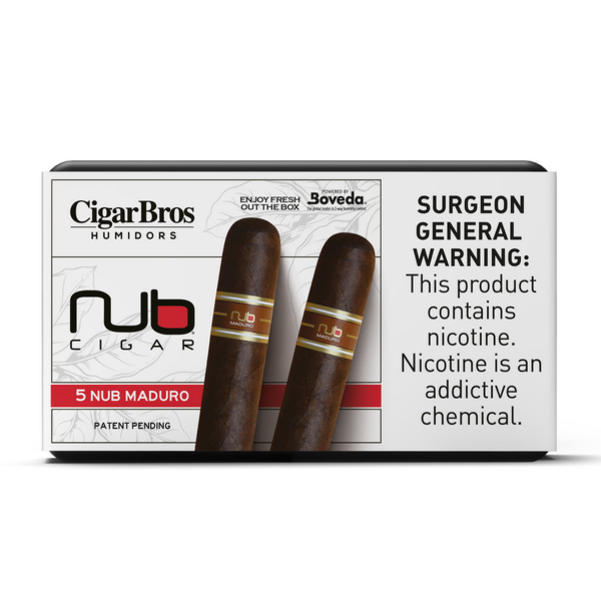 Nub Maduro 4x60 5 Pack (Gordo Brazilian Medium-Full-Bodied) by CigarBros