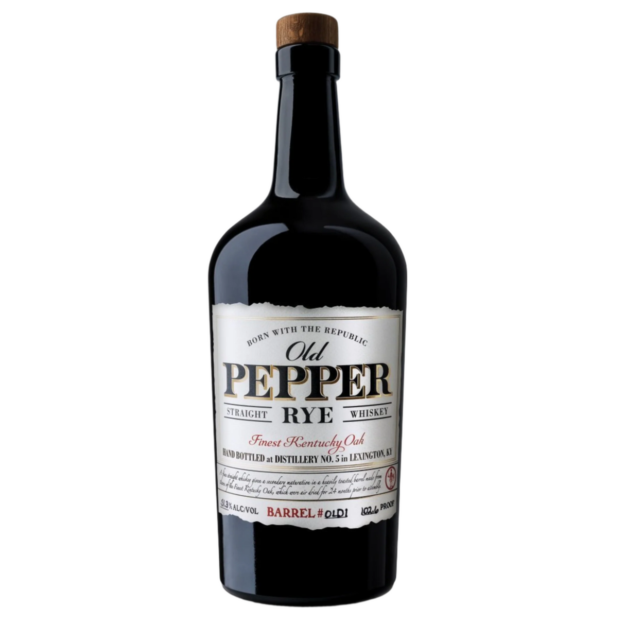 Old Pepper Distillery Kentucky Straight Rye Finest Oak Whiskey