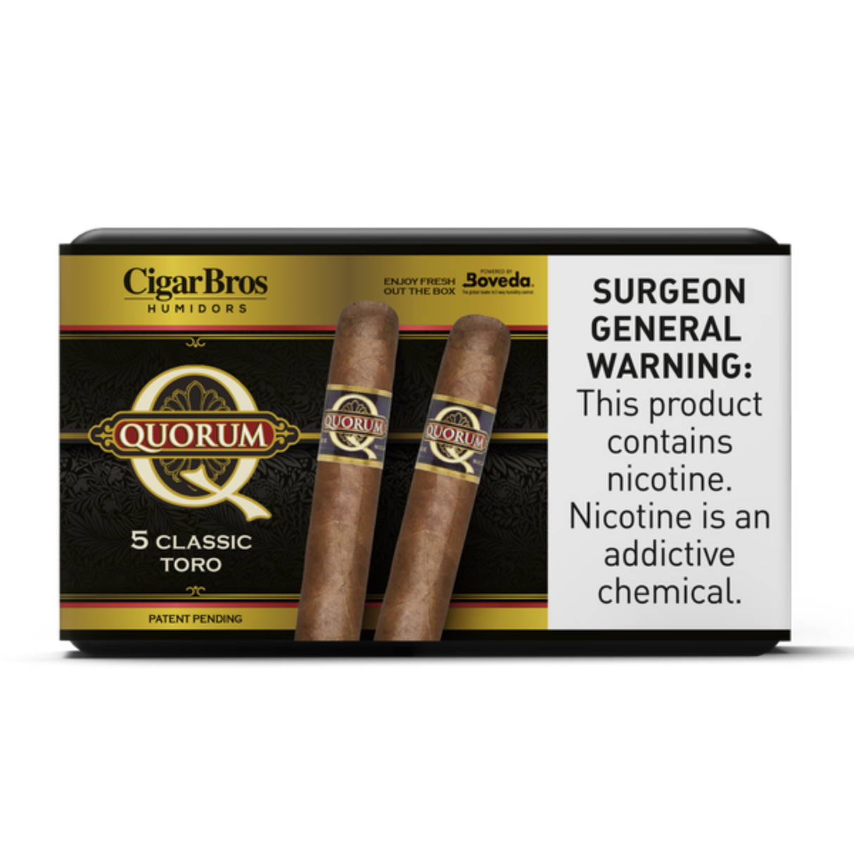 Quorum Toro Classic 6x50 - 5 Pack (Ecuadorian Sumatra Medium-Bodied) by CigarBros-1