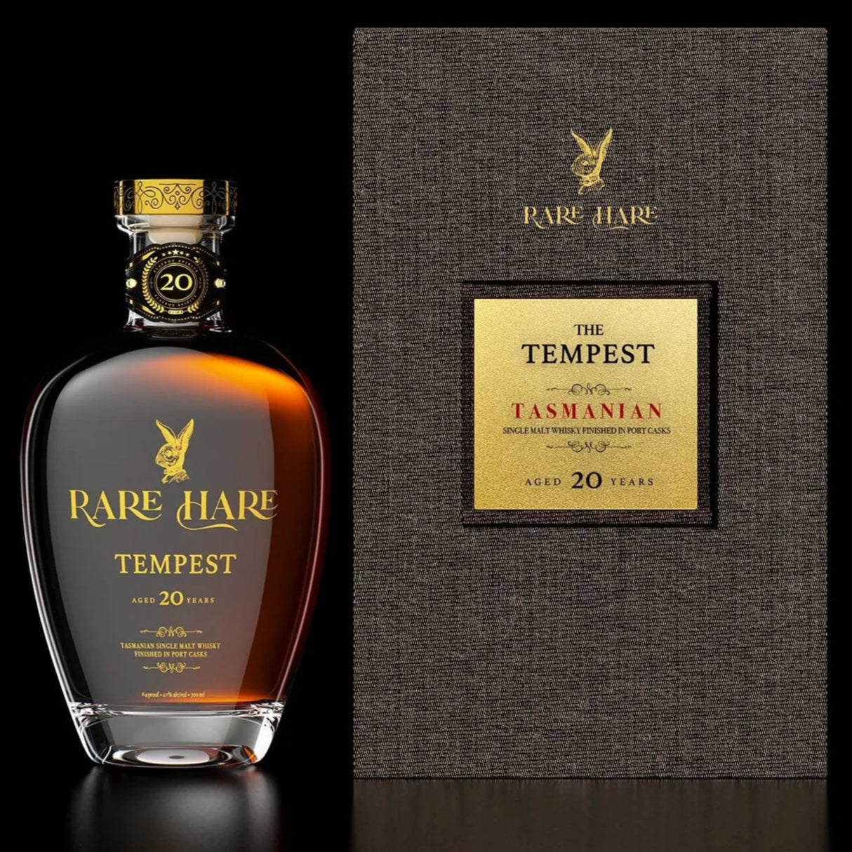 Rare Hare Tasmanian Single Malt Whiskey Tempest Finished In Port Casks 20 Year