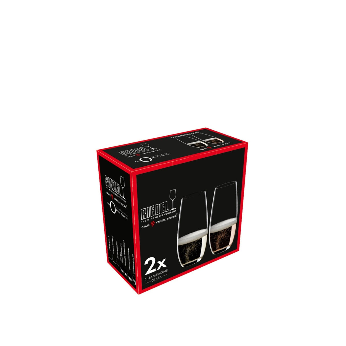 Riedel Flute O Champagne (414/28) – Set of 2 Stemless Crystal Glasses-3