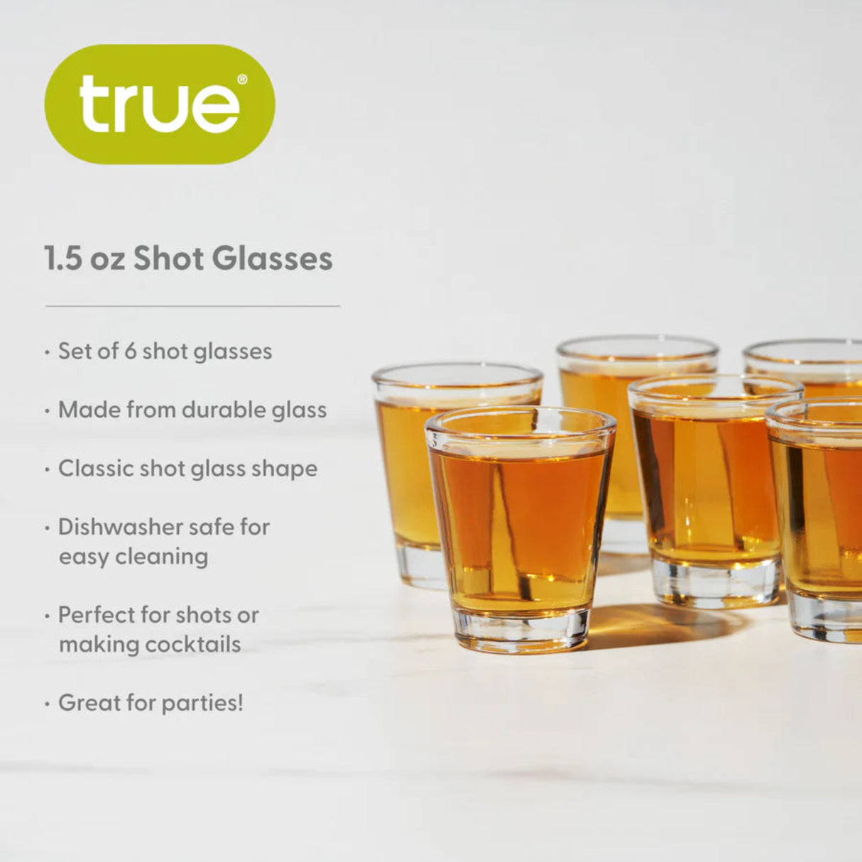 Shooter 1.5 oz Shot Glasses, Set of 6-5