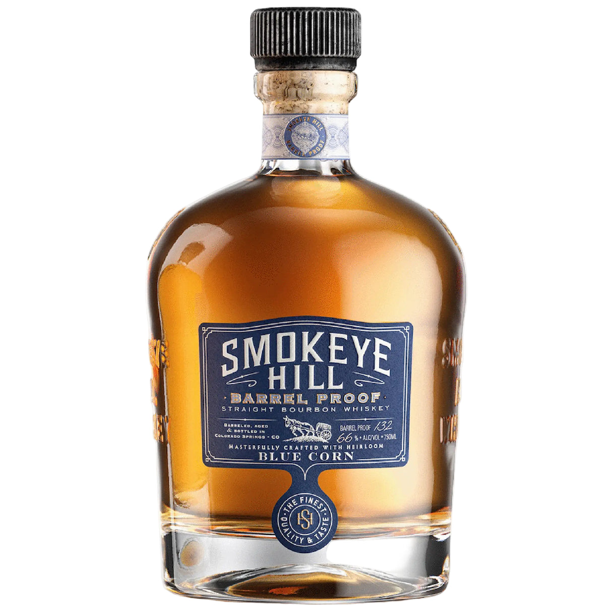 Smokeye Hill Barrel Proof Straight Bourbon Whiskey - Masterfully Crafted With Heirloom (Blue Corn)