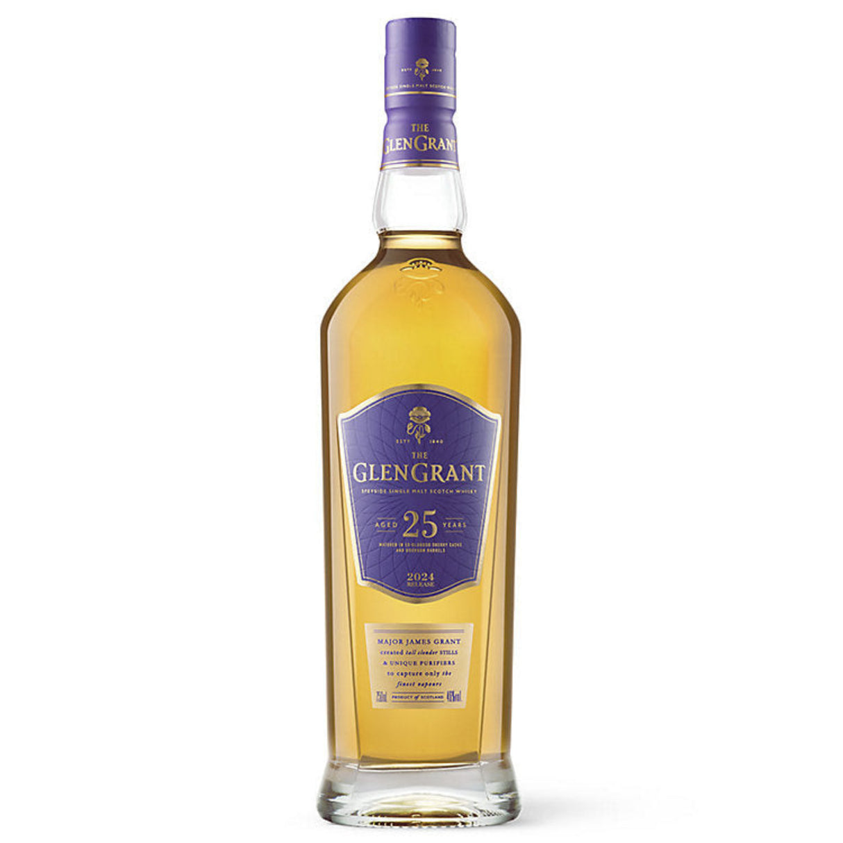 The Glen Grant Speyside Single Malt Scotch Whiskey Aged 25 Years Matured In EX-Oloroso Sherry Casks and Bourbon Barrels