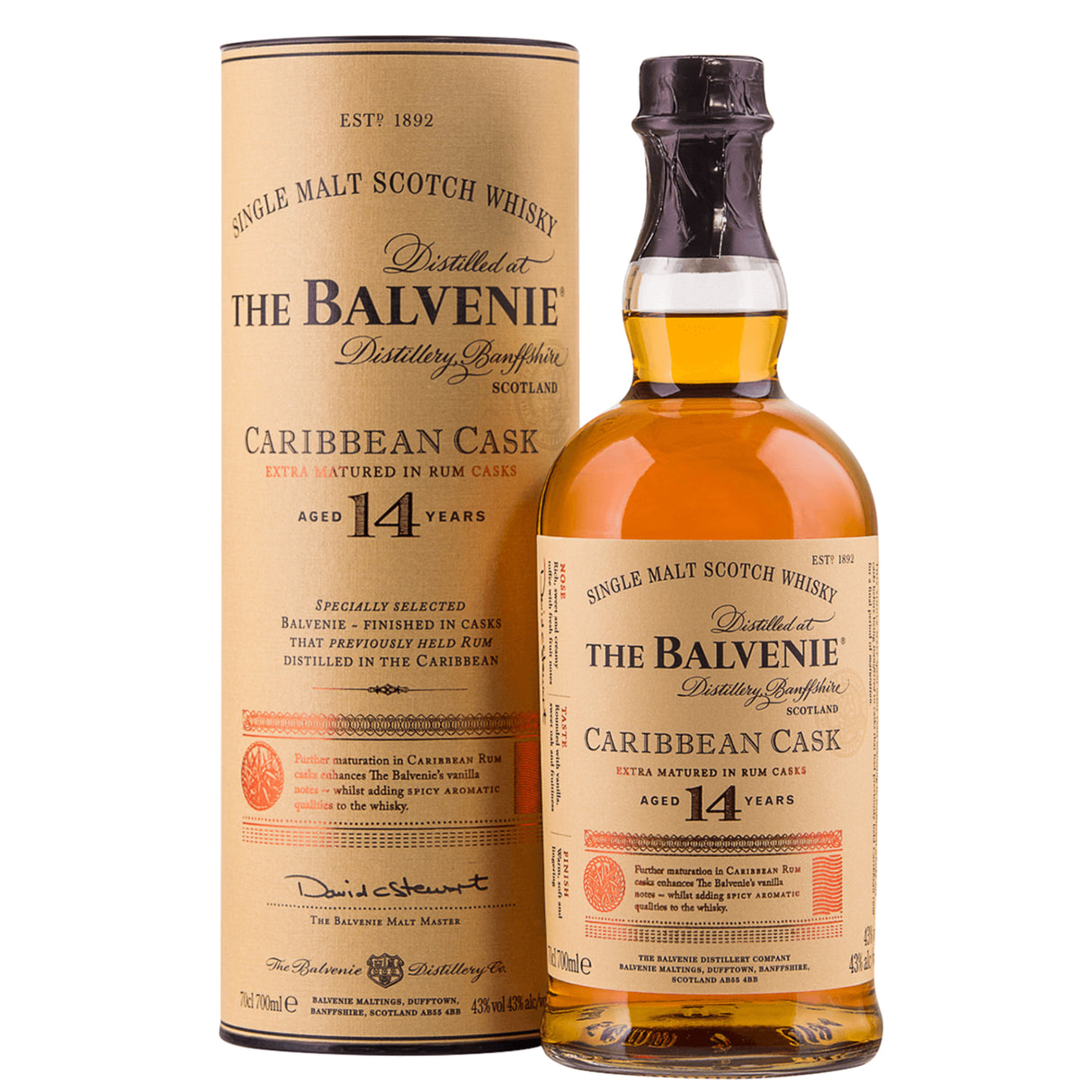 The Balvenie 14 Year Old Caribbean Cask Single Malt Scotch Whiskey