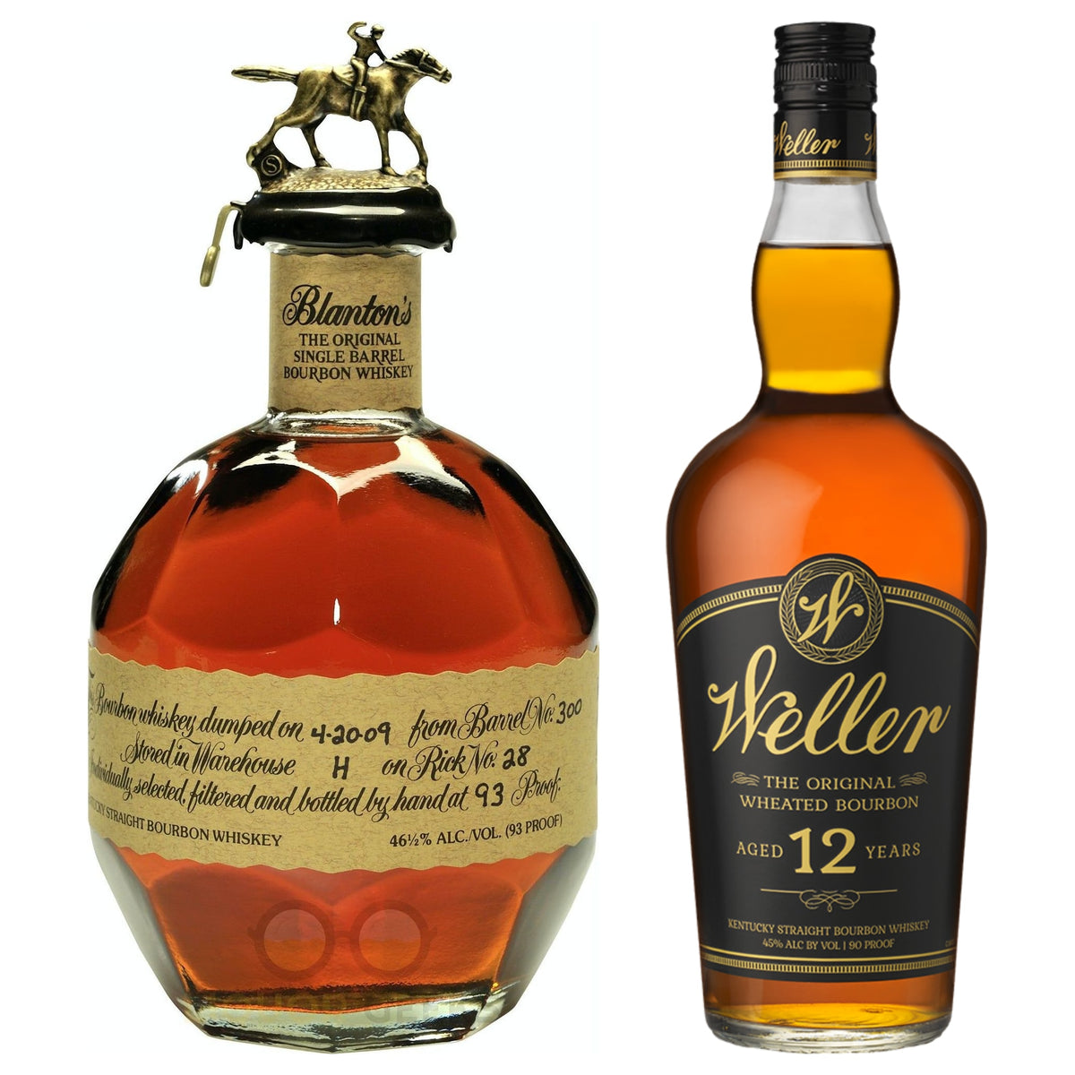 Blanton's Single Barrel & W.L. Weller 12 Year Pair