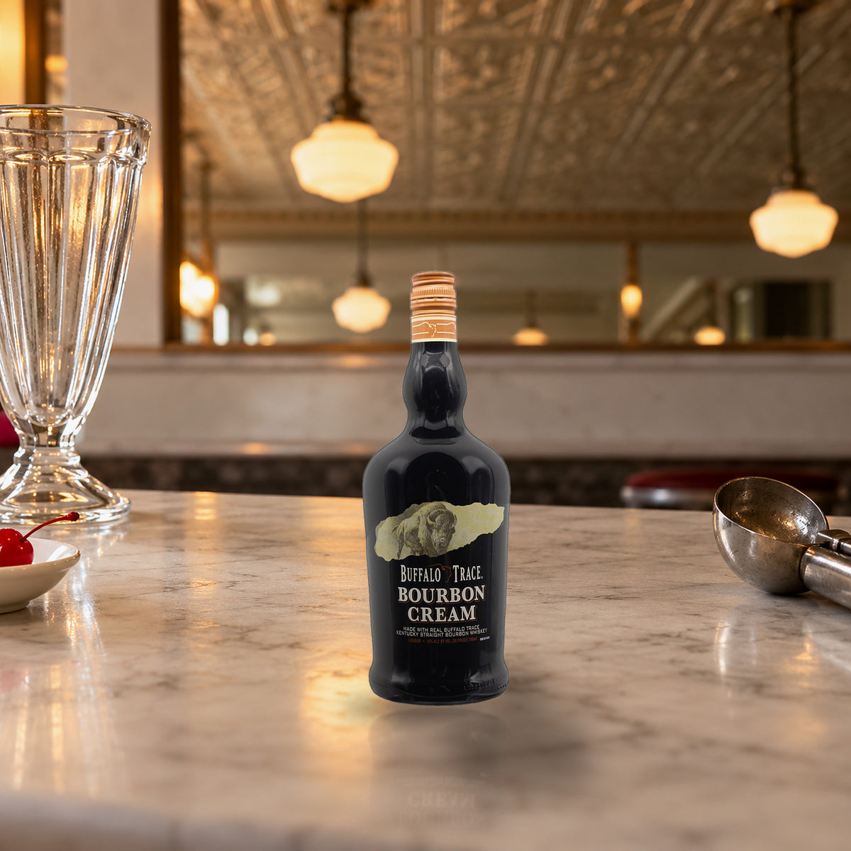 Buffalo Trace Distillery Bourbon Cream Liqueur ice cream parlor - Liquor Geeks