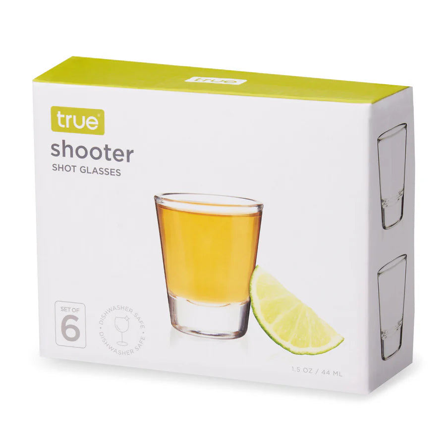 True Shooter 1.5 oz Shot Glasses, Set of 6
