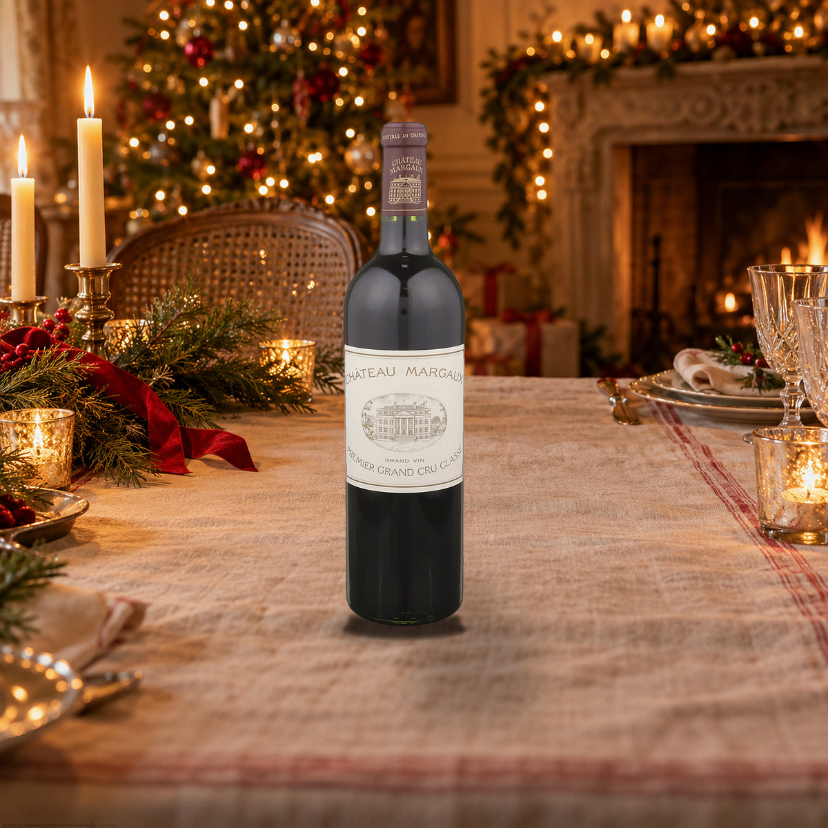 Chateau Margaux Margaux 2010 With Wood Box christmas table - Liquor Geeks