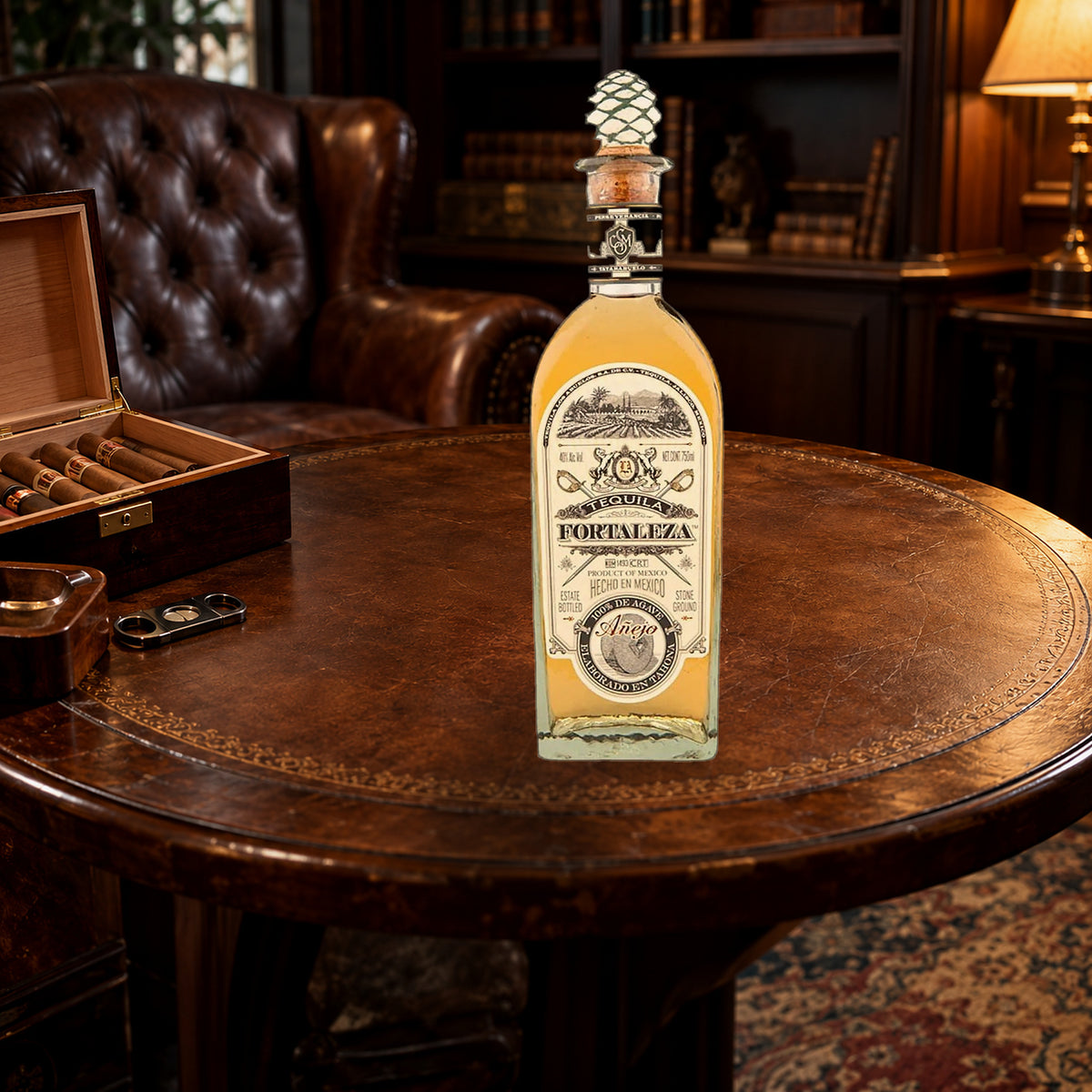 Fortaleza Tequila Añejo 700mL cigar lounge - Liquor Geeks