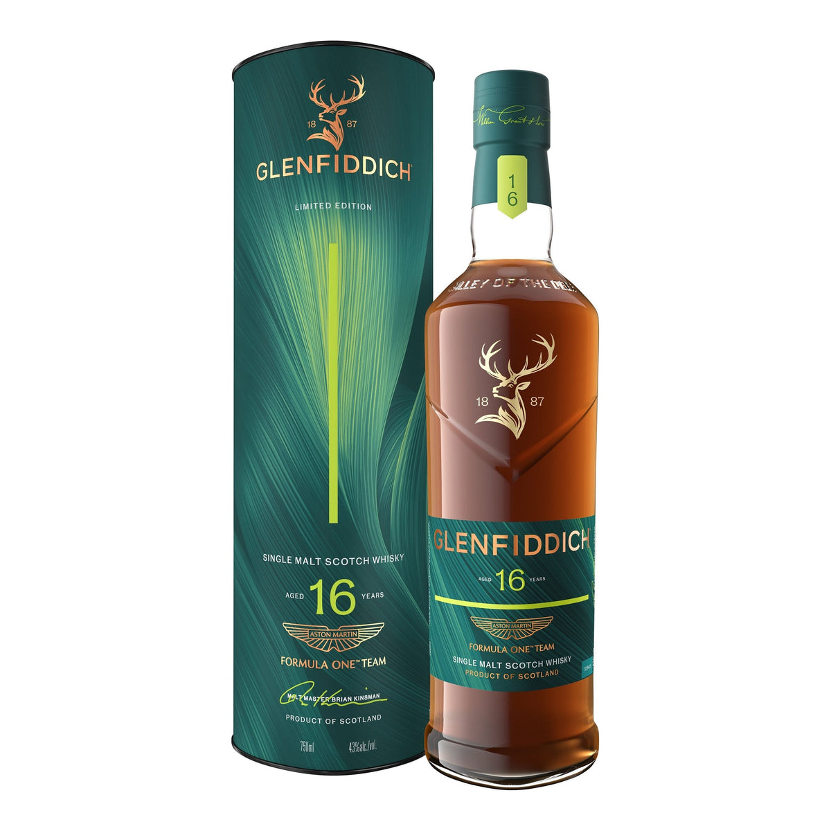 Glenfiddich 16 Year Old Single Malt Scotch Whisky – Aston Martin Formula One 2026 Limited Edition