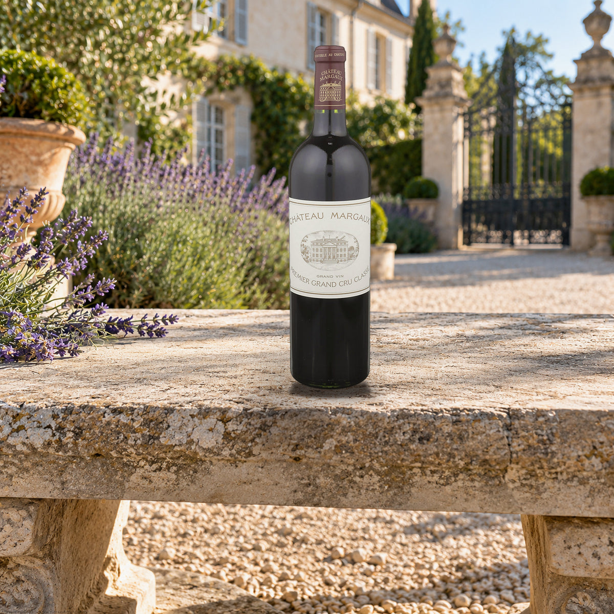 Chateau Margaux Margaux 2010 With Wood Box lavender courtyard - Liquor Geeks
