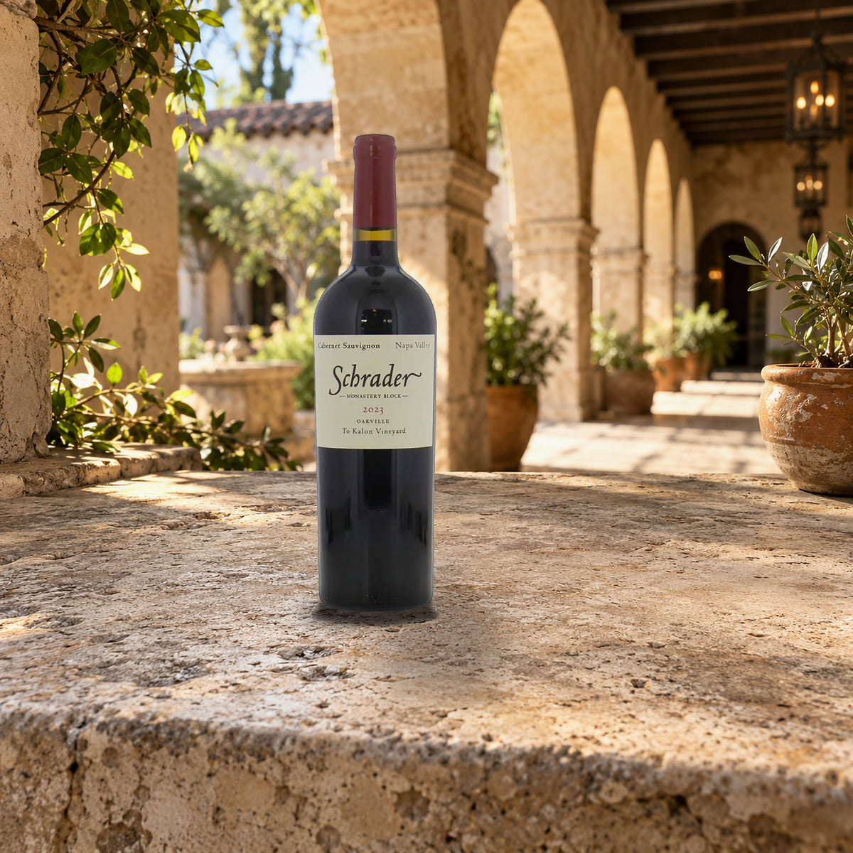 Schrader Cabernet Sauvignon Monastery Block To Kalon Vineyard Oakville 2023 monastery arcade ledge - Liquor Geeks